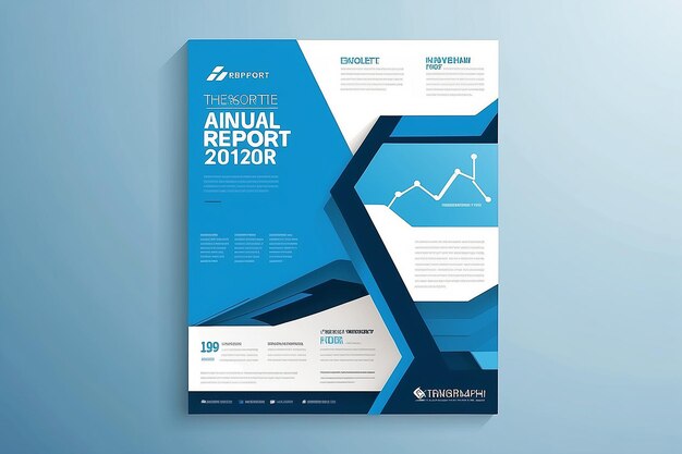 Photo flyer brochure poster annual report magazine cover vector template