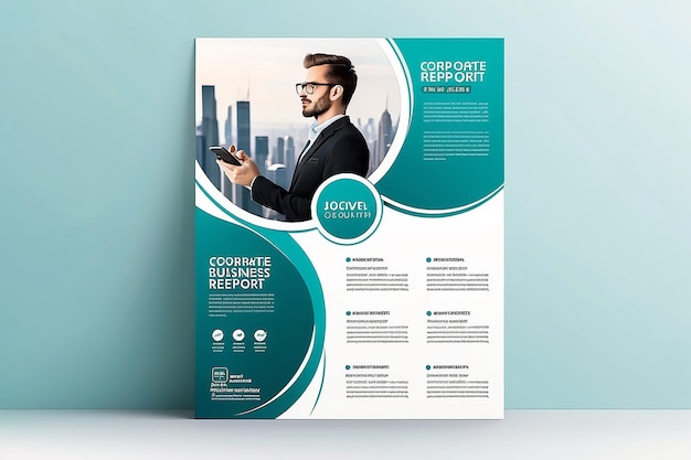 Photo flyer design corporate business report cover brochure or flyer design