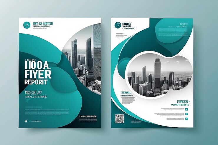 Photo flyer design corporate business report cover brochure or flyer design