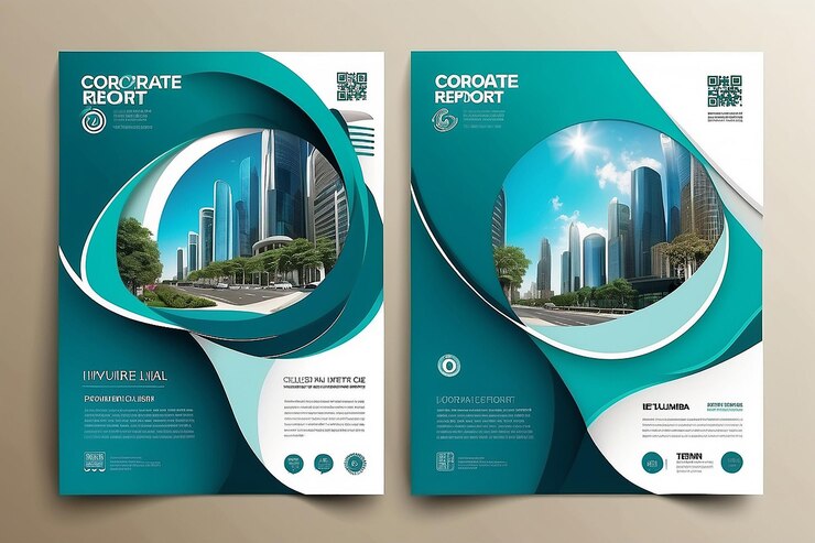 Photo flyer design corporate business report cover brochure or flyer design