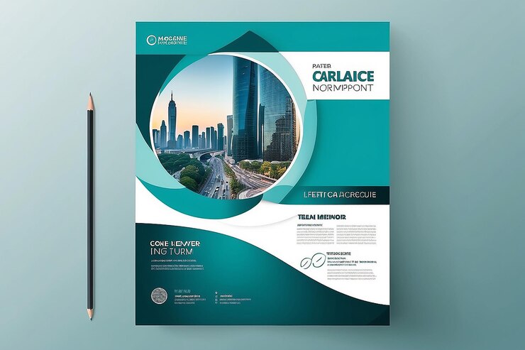 Photo flyer design corporate business report cover brochure or flyer design