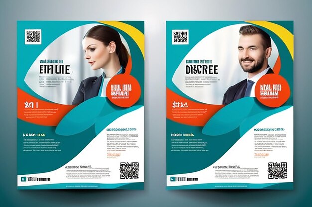 Photo flyer design corporate business report cover brochure or flyer design