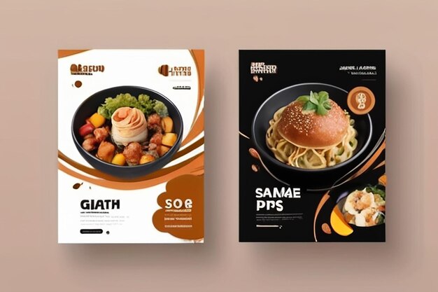 Foto flyer of social media post template themed food met eenvoudig en modern uiterlijk concept