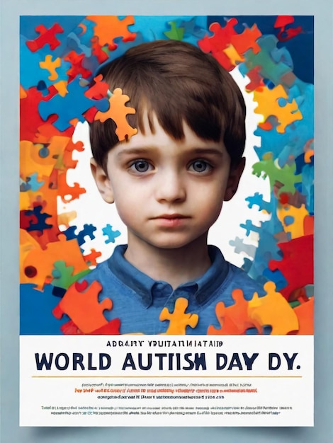 Foto flyer voor de wereld autisme awareness day