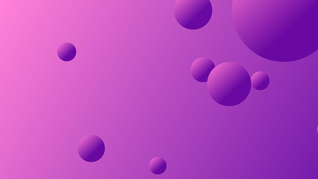 Flying abstract illustration of purple and pink balls on pink and purple background Beautiful floating shiny purple and pink balls purple spherical balls or particles floating around