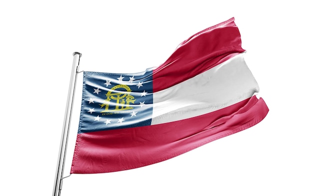 Photo flying flag of georgia