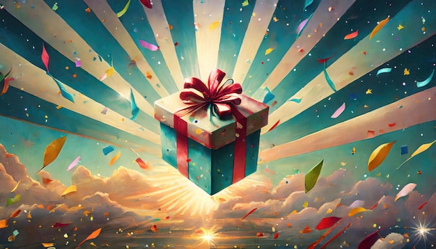 flying gift box