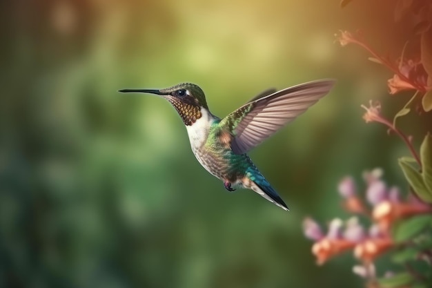 Flying hummingbird Generate Ai