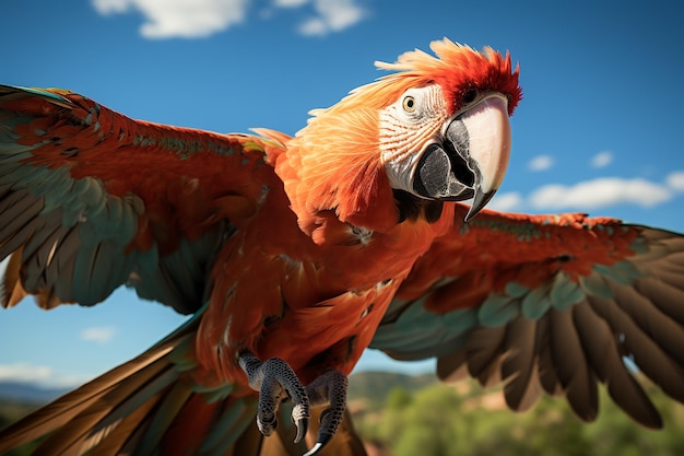 Летающий попугай ара