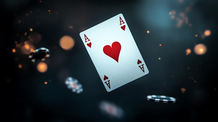 Photo flying playing card for poker