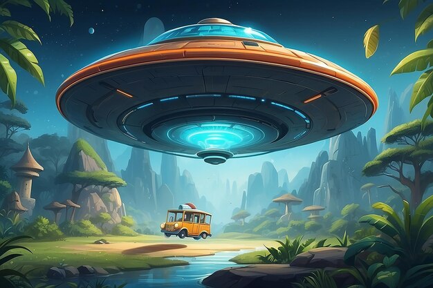 Photo flying saucer arrived