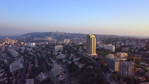 flyover of israel on a sunny day during summer