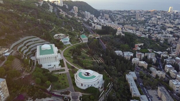 flyover of a park in israel on a sunny day during summer