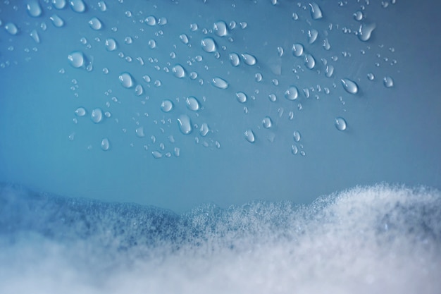 Foam bubble texture background. closeup macro photo. cleaning and washing concept