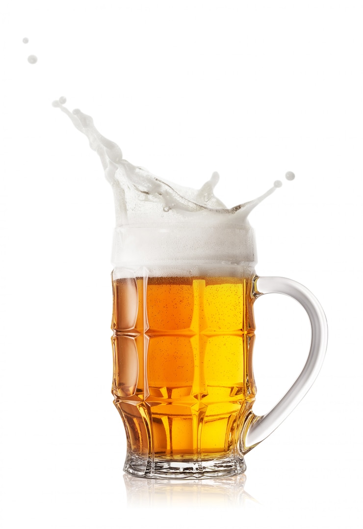 Photo 맥주 잔에 거품 스플래시