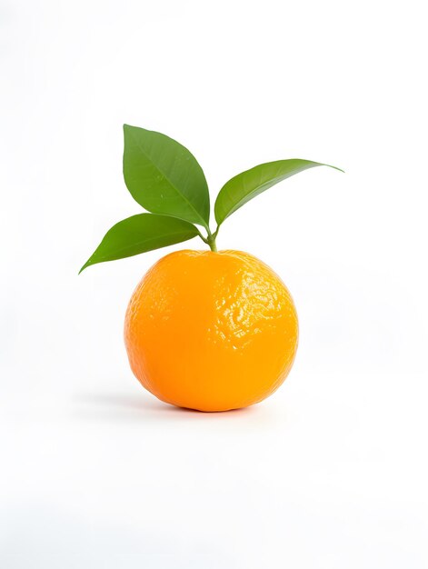 Сосредоточьтесь на цитрусовом ярком апельсине на белом