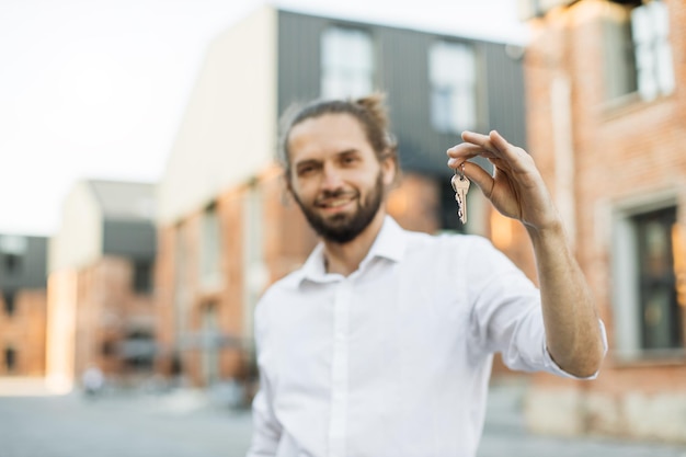 Focus on hand with keys