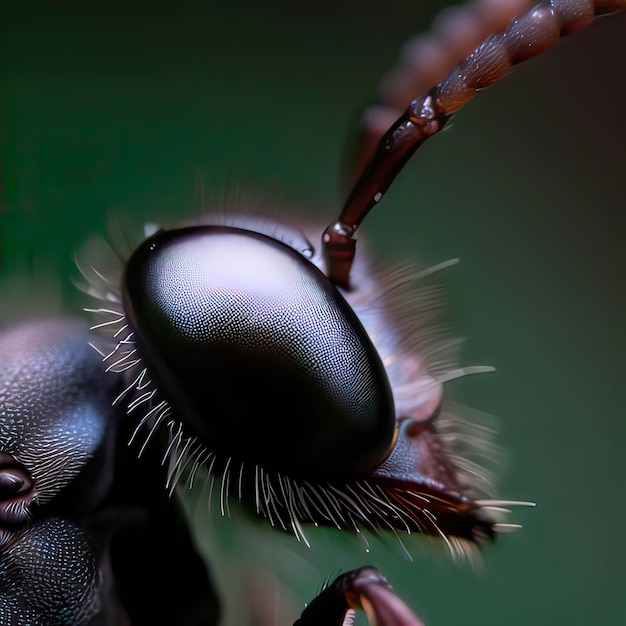 focused macro image of a fly's eye Generative AI