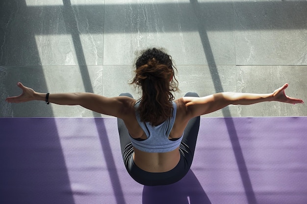 A focused oneonone session of calming yoga poses in a calm welllit space