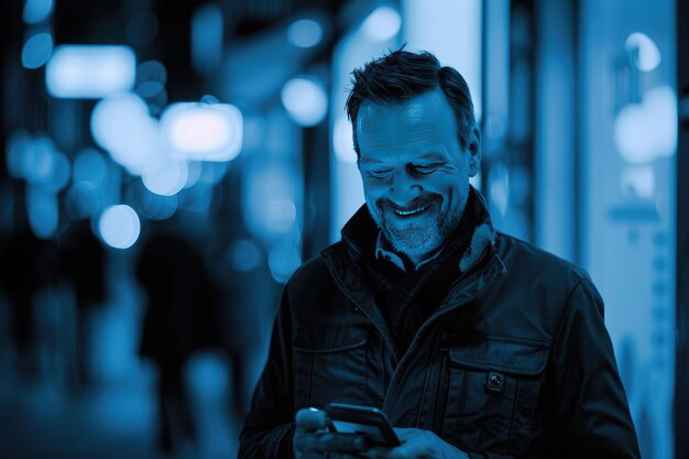 Focused Student Checking Smartphone in Urban Setting