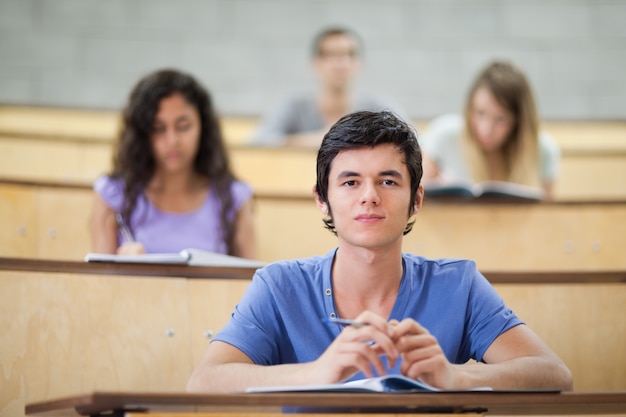 Photo focused students during a lecture