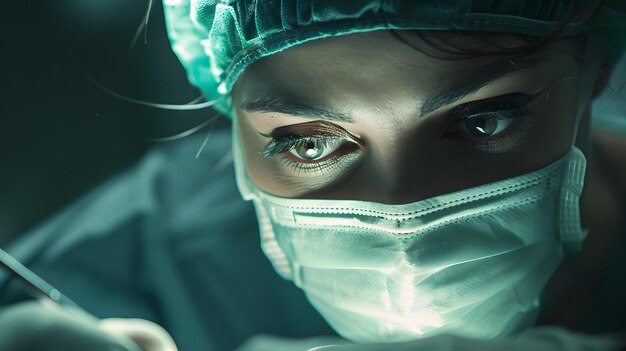 Focused surgeons skillful hands in the operating room