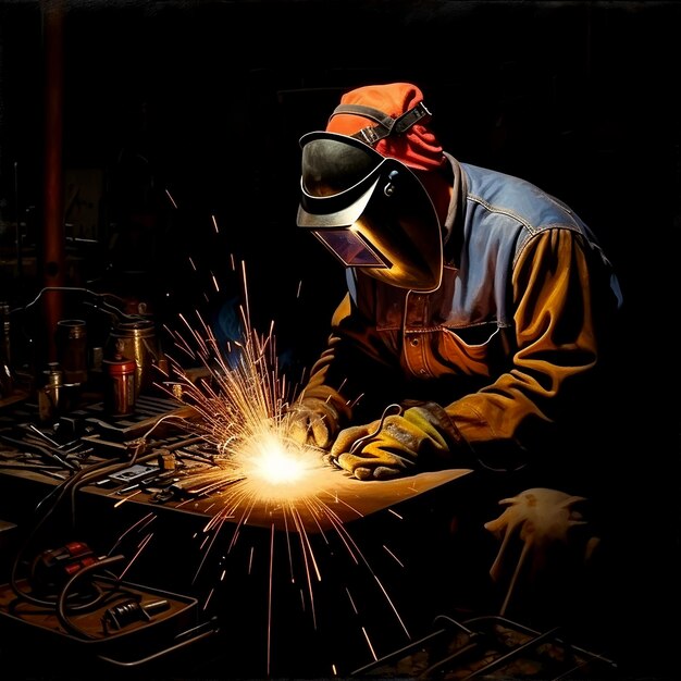 Focused Welder in Action