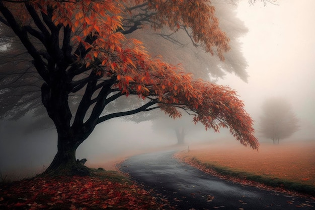 Fog in autumn