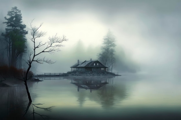 Fog on the lake