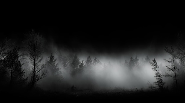 Photo fog mist isolated on black background