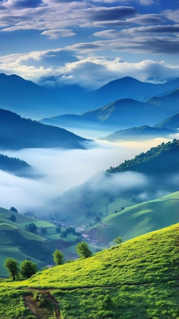 fog in mountains