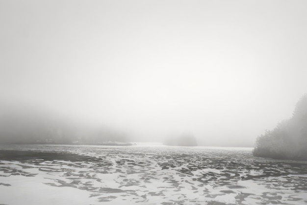 fog in winter background