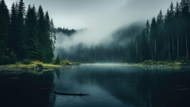 fogenshrouded lake free photo HD background