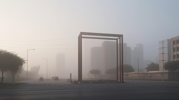 Foggy Adventure Dubai Frame in de ochtend zo koel