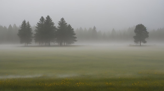 Foggy summer scene in the mountains Colorful sunrise in Carpathians Borzhava range Ukraine Europe