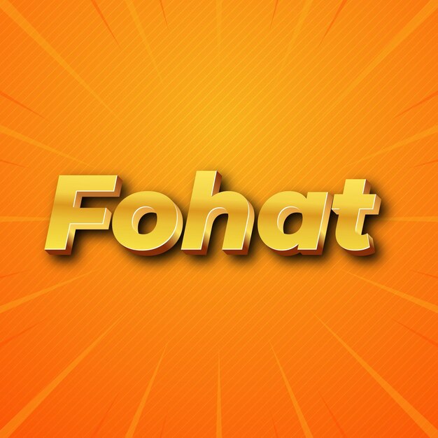 Fohat text effect gold jpg attractive background card photo confetti