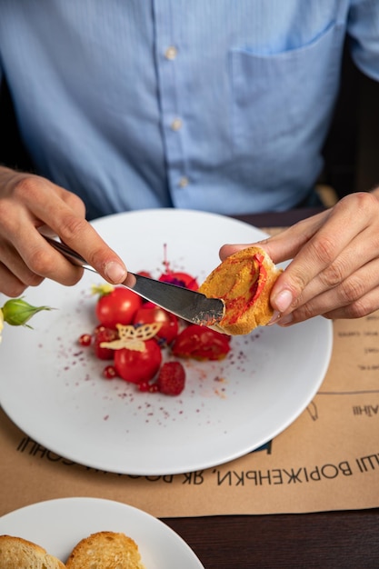 foie gras pate on a plate