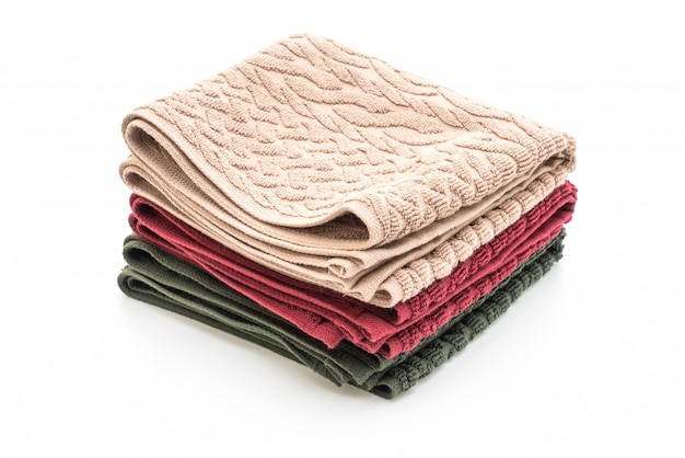 folded bath towels isolated