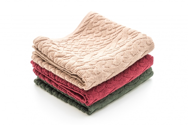 folded bath towels isolated