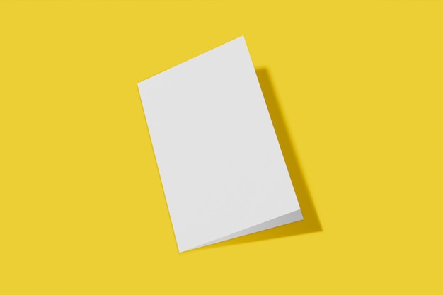 folded blank booklet closed on a background 3D rendering