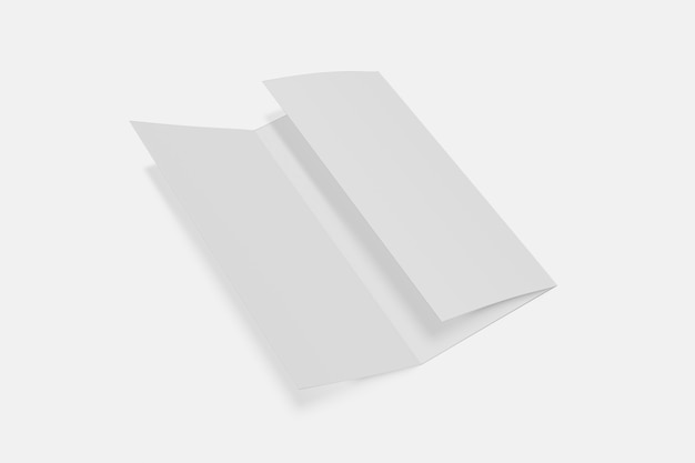 folded blank booklet closed on a background 3D rendering