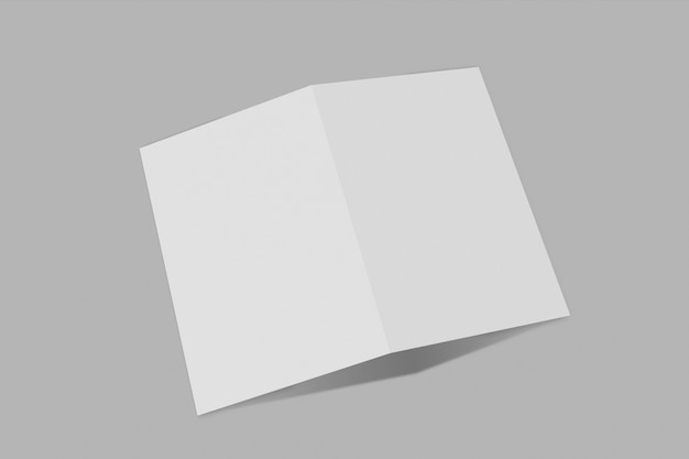 Photo folded blank booklet open on a background 3d rendering