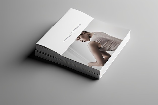 Photo a folded brochure with an image of a womans legs