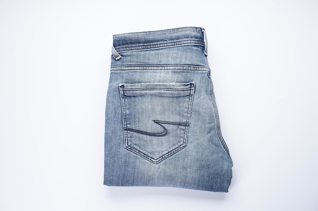 Folded jeans. Denim pattern, blue jeans