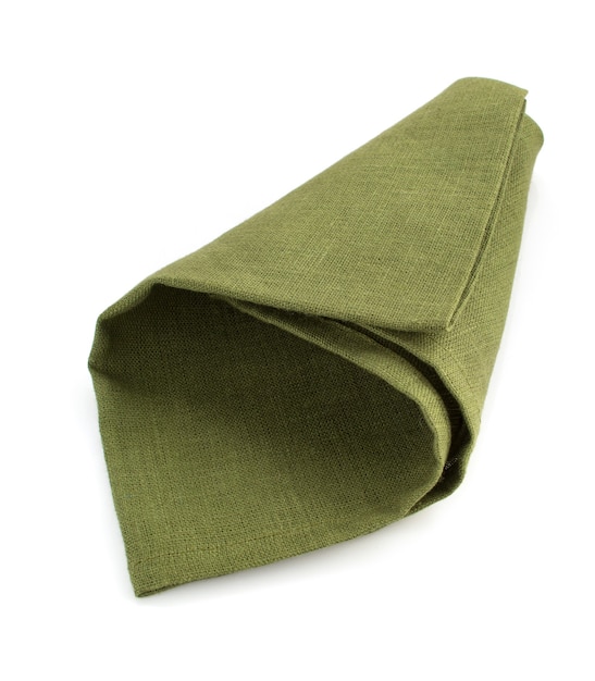 Folded napkin isolated 