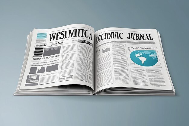 Photo folded realistic economic newspaper vector business finance information daily newspaper journal design