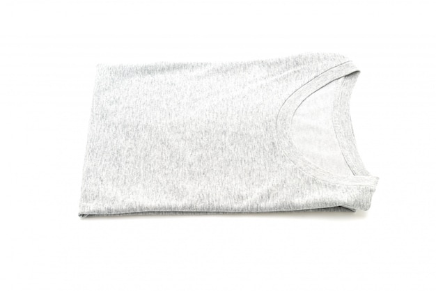 folded t-shirt on white
