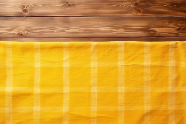 Folded towel napkin linen tablecloth on desk perspective