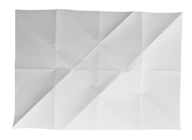 Фото Сложенный белый лист бумаги крупным планом