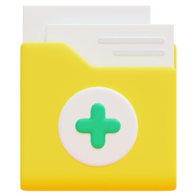 folder 3d render icon illustration